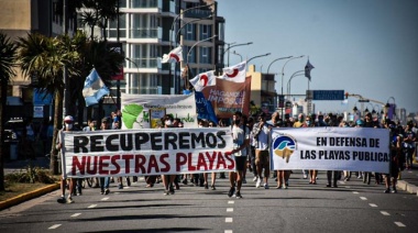 Marcha de vecinxs y organizaciones sociales contra la privatización de las playas públicas