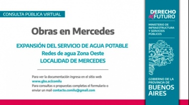 Novedosa “Consulta Pública Virtual” para obras en el municipio de Mercedes