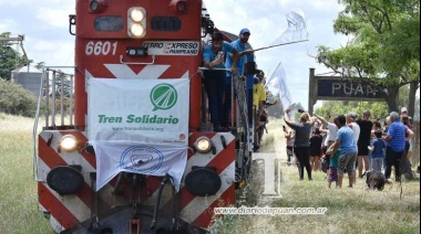 Puán y Carhué celebraron la llegada del Tren Solidario tras el cierre del ramal hace 30 años