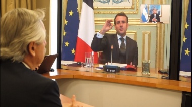 Fernández y Macron coincidieron en declarar la vacuna contra el COVID-19 “bien universal”