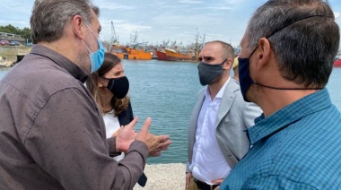 Guzmán y Raverta visitaron el Puerto de Mar del Plata y anunciaron obras de ampliación